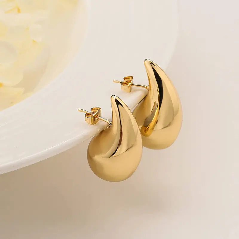 Gold Teardrop Earrings Nugget Earrings nugget earrings