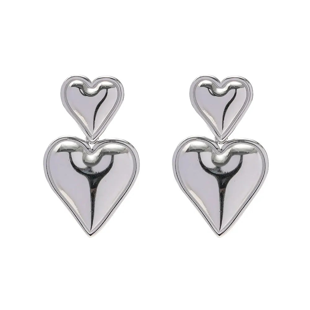 Heart Nugget Earrings| Love Pendant Earrings nugget earrings