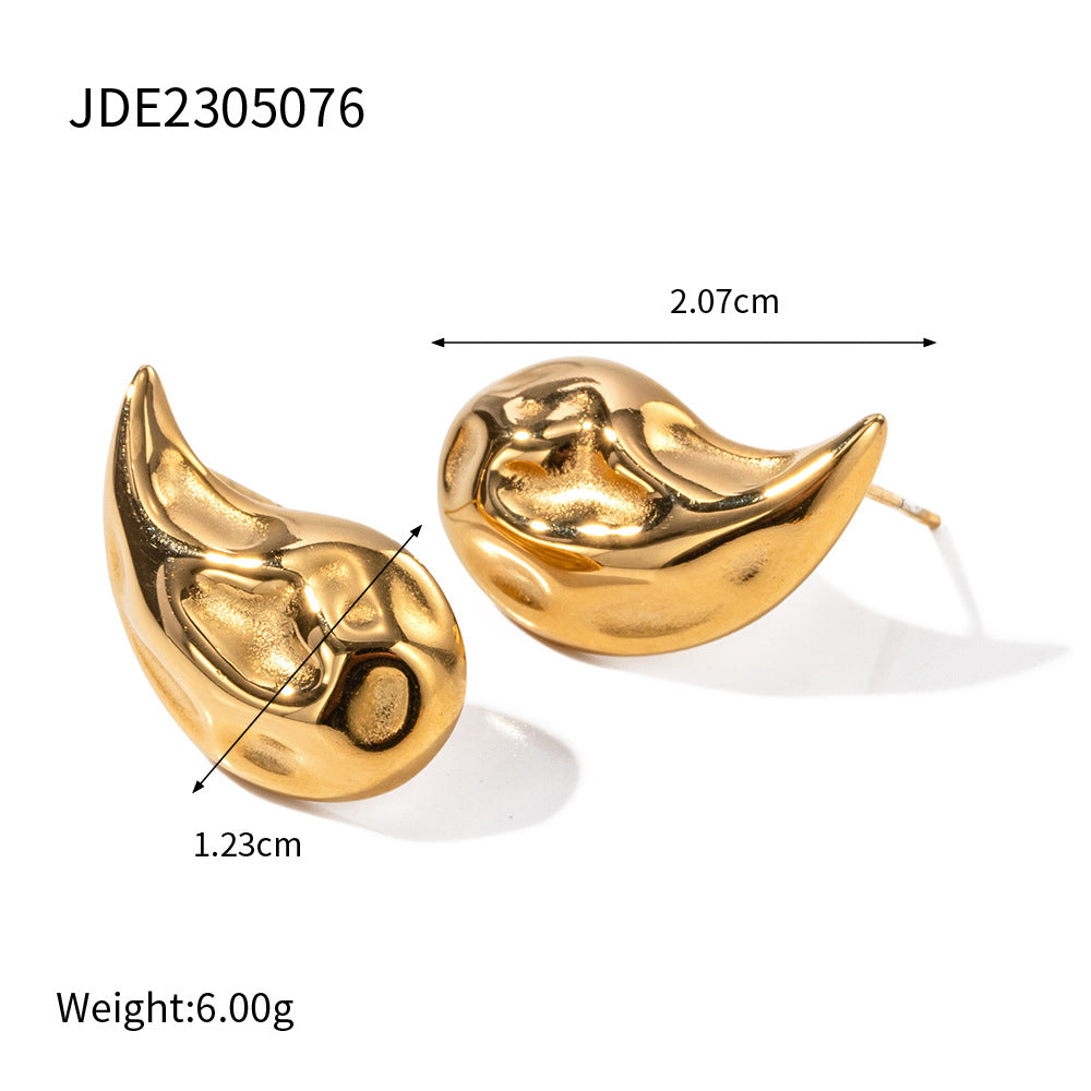 Gold Teardrop Earrings For Men Nugget Earrings nugget earrings